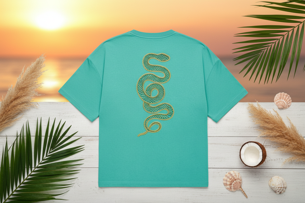 Island Breeze Crochet Snake Tee 主图